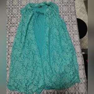 Rhonda Shear Teal Shirt